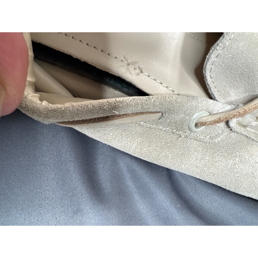 Zara Mens Suede Driving Loafers Sand Beige Leather Tie Slip On Shoes 42 - Picture 14 of 15